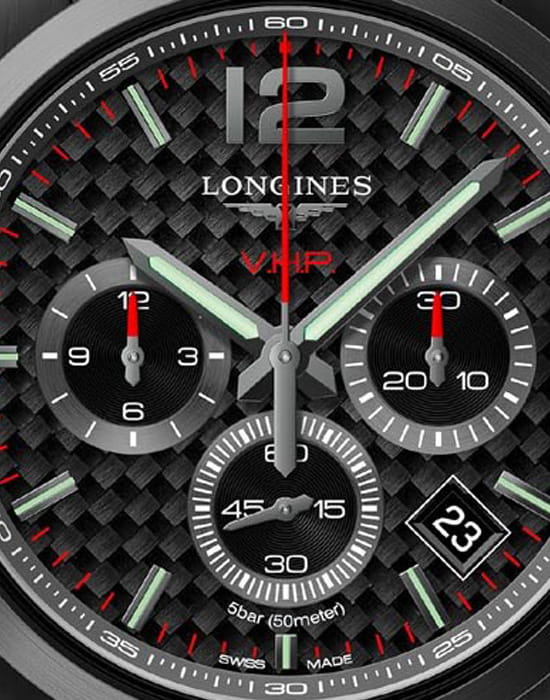 Longines Longines Conquest V.H.P. L3.717.2.66.6 , наручные мужские часы фото под углом